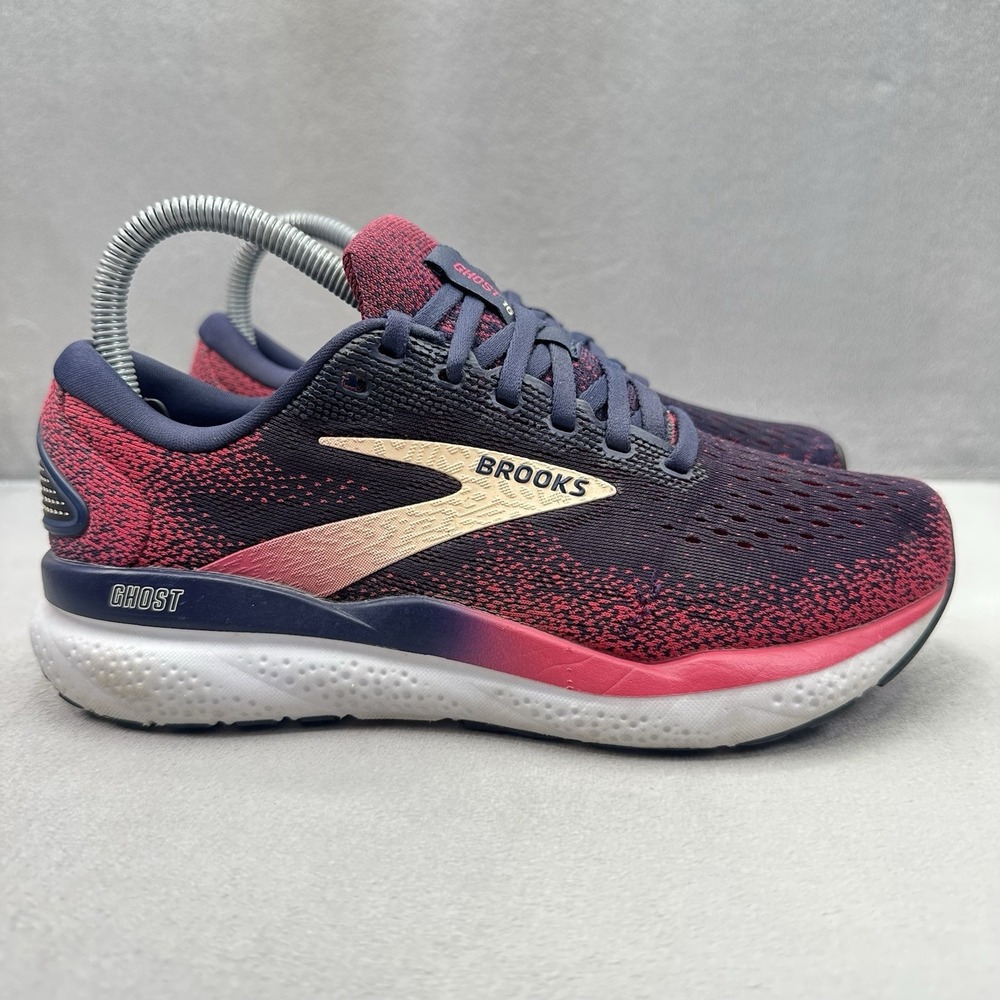 Womens Size 6 (D) Brooks Ghost 16 Shoes Peacoat /Raspberry Running Sneakers
